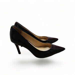 Coach Patent Heels Slip On Pump TEDDIE‎ Black Women’s Size 8B EU38 Point Toe